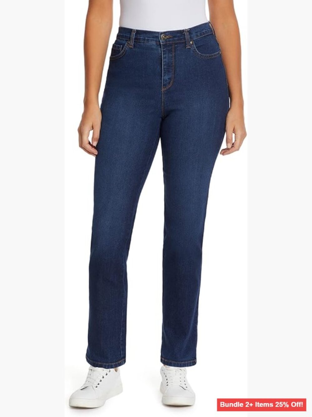 High Rise Tapered Jeans Classic Fit Stretch Denim Women's Pants